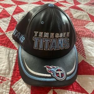 Vintage 100% Leather Tennessee Titans Hat